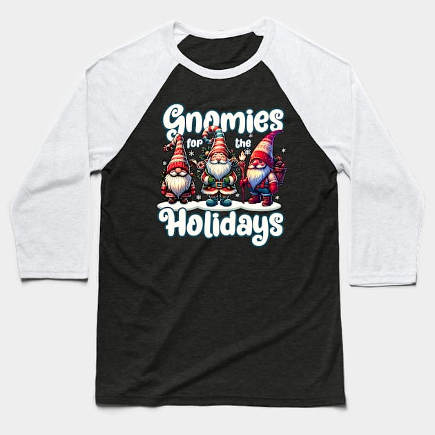 Gnomies for the Holidays Baseball T-Shirt by SergioCoelho_Arts